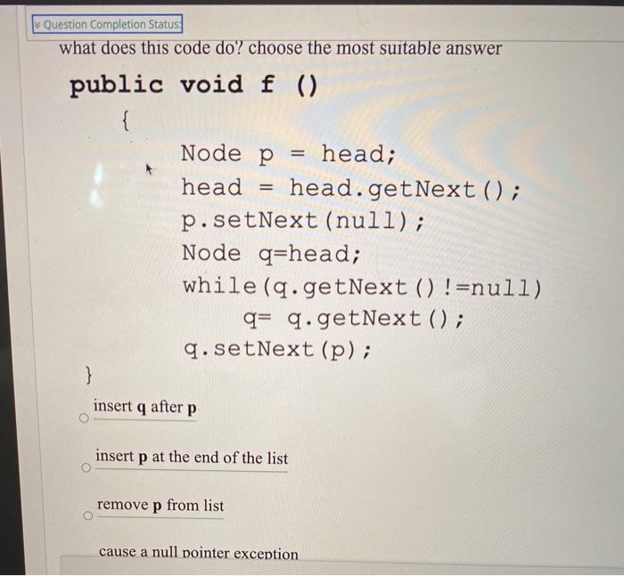 Solved Question Completion Status: what does this code do? | Chegg.com