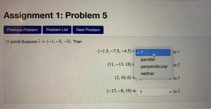 Solved Assignment 1: Problem 5 Previous Problem Problem List | Chegg.com