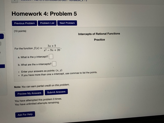 Solved Homework 4: Problem 5 Previous Problem Problem List | Chegg.com