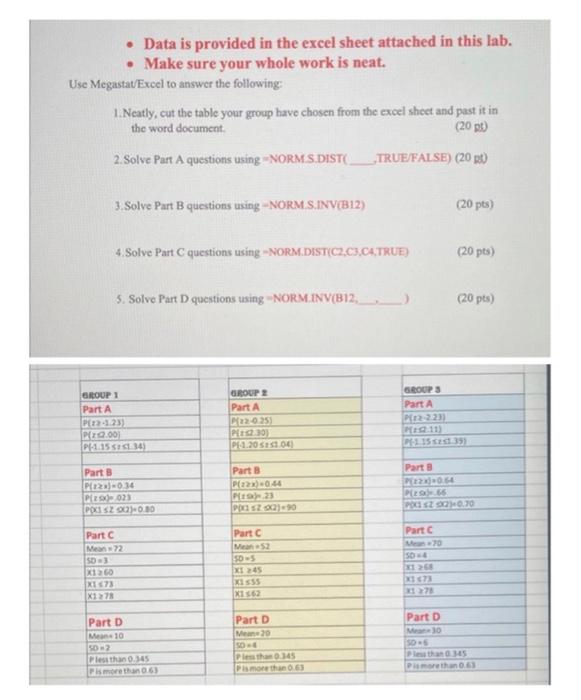 Solved • Data is provided in the excel sheet attached in | Chegg.com
