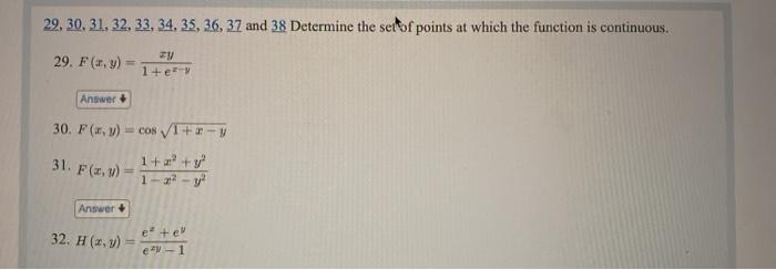 Solved 29, 30, 31, 32, 33, 34, 35, 36, 37 and 38 Determine | Chegg.com