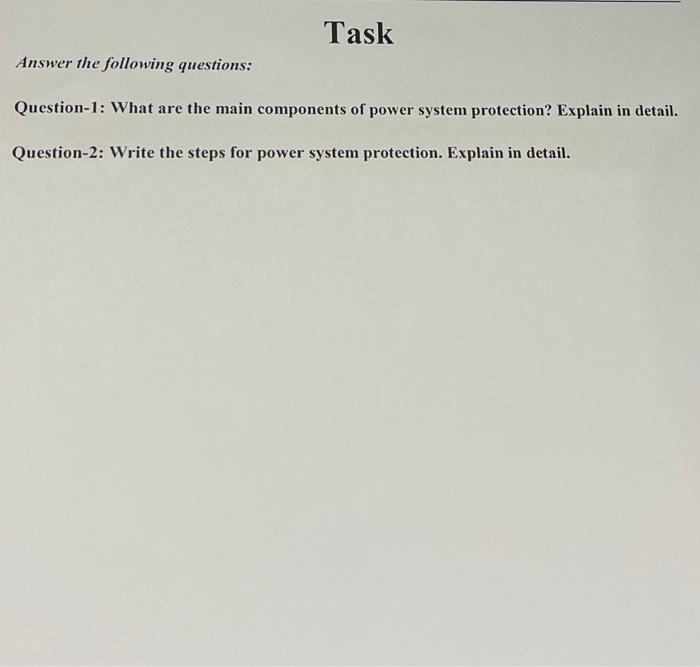 Solved Task Answer the following questions: Question-1: What | Chegg.com