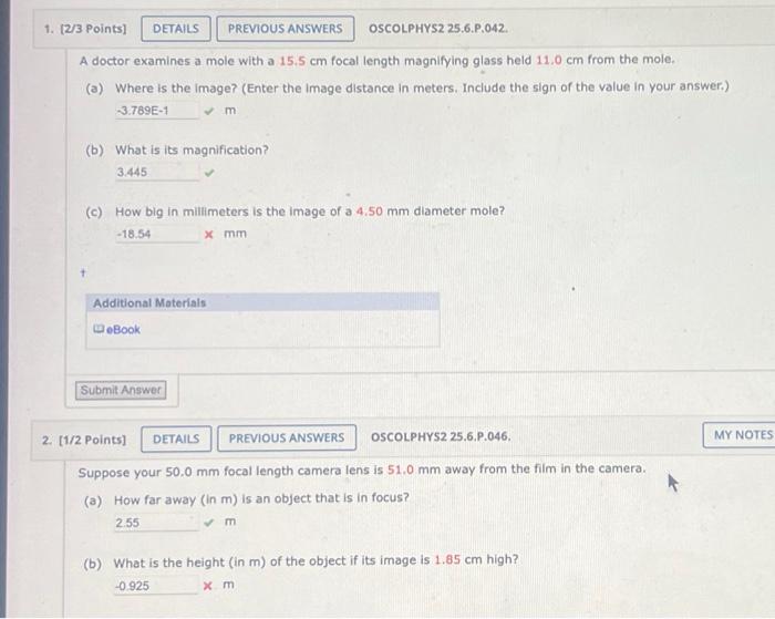 Solved couldnt solve 1 c or 2 b. i need help to see what im | Chegg.com