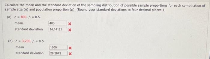 Solved Calculate the mean and the standard deviation of the | Chegg.com
