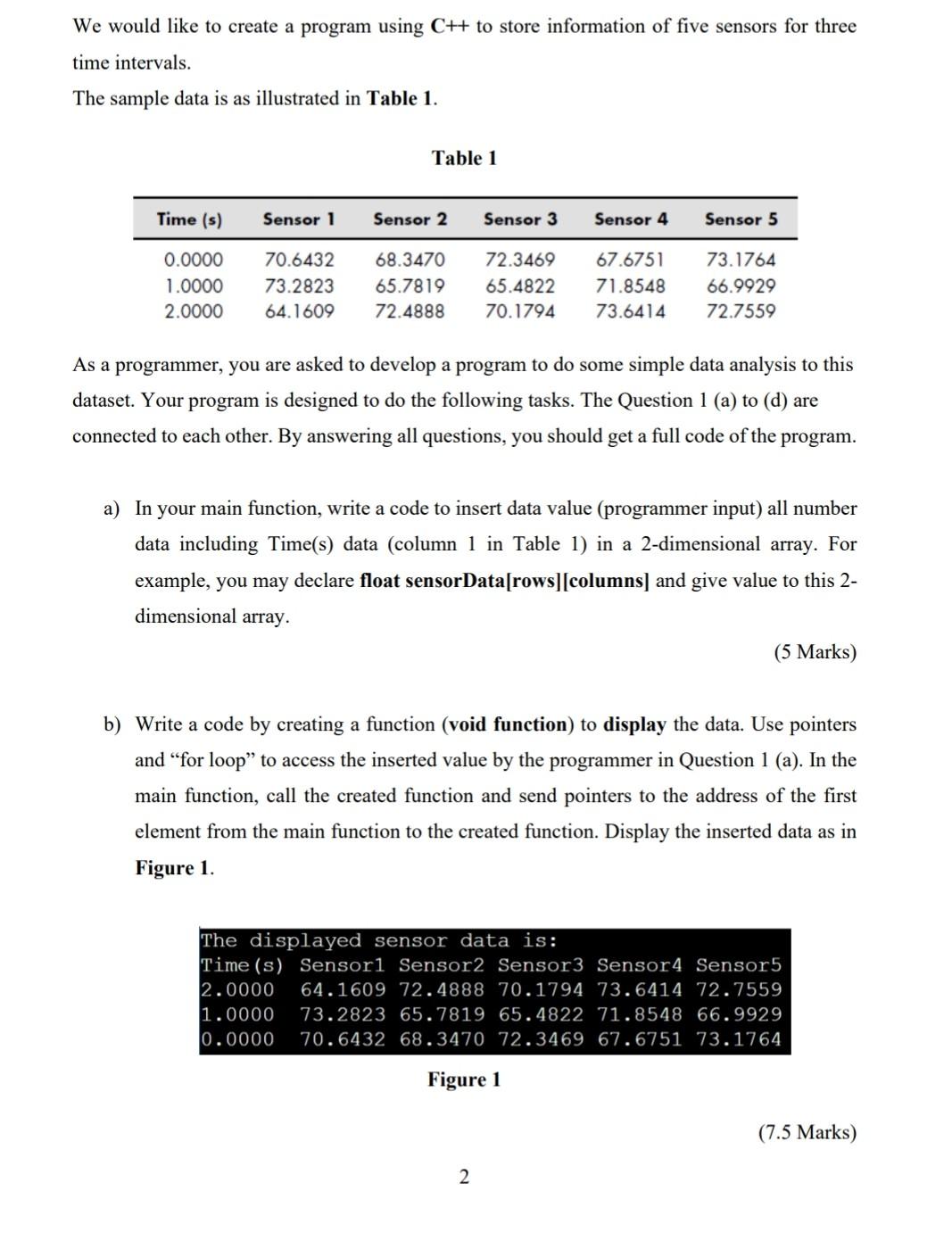Solved We would like to create a program using C++ to store | Chegg.com