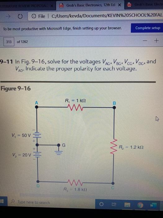 Solved JI LITERATURE REVIEW PROPOSALE Grob's Basic | Chegg.com