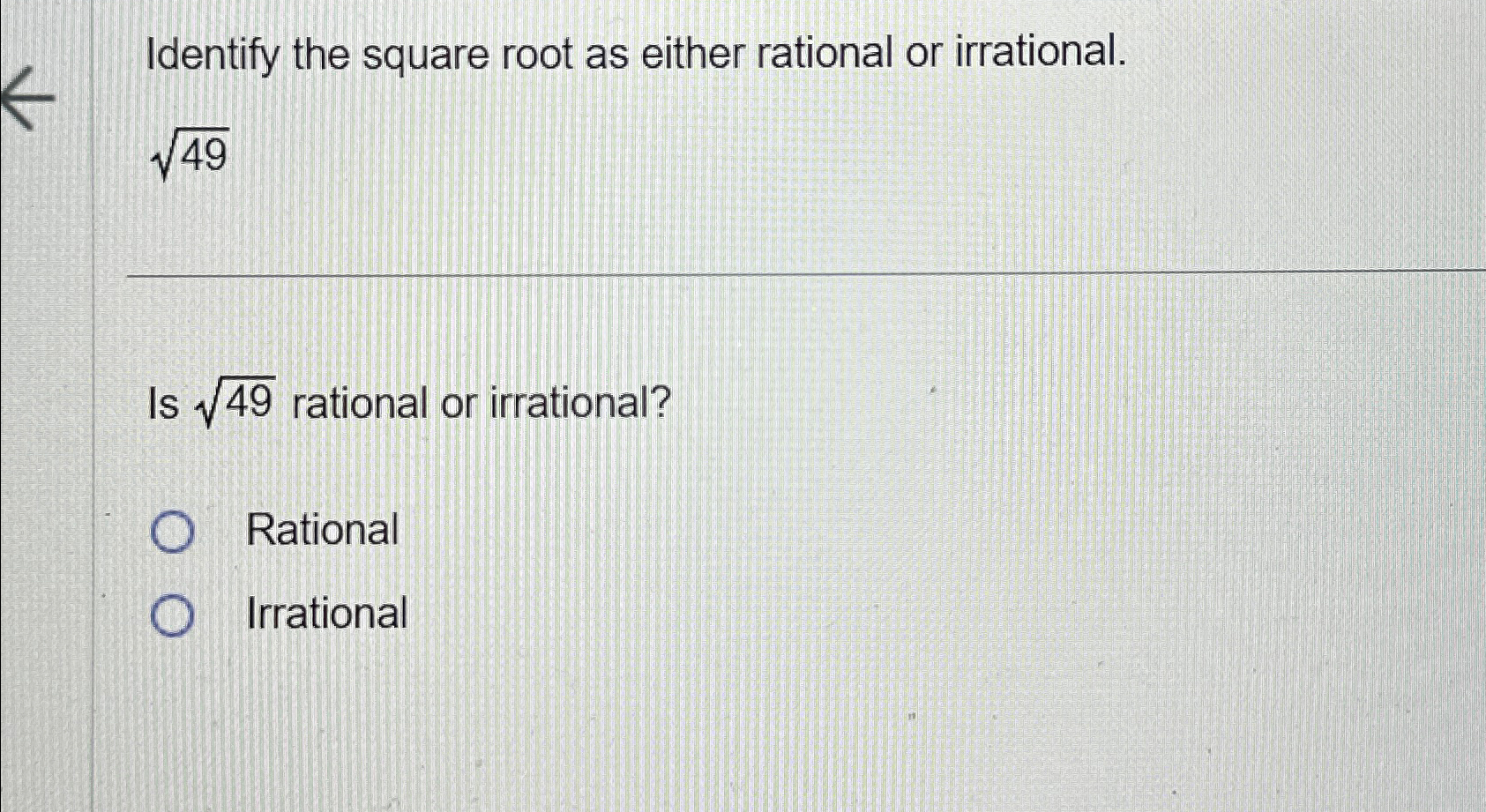 is negative square root of 81 a rational or irrational number