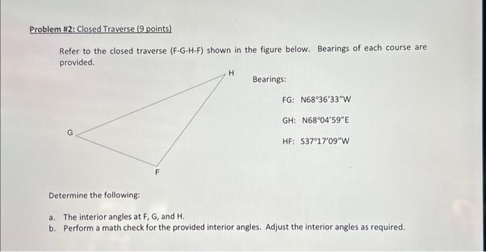 Refer to the closed traverse (A-B-C-D-E-A) shown in | Chegg.com