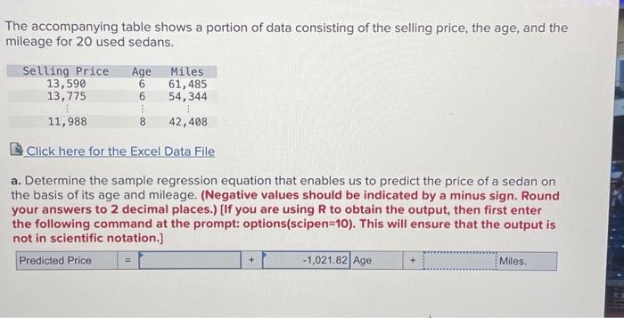 Solved The accompanying table shows a portion of data | Chegg.com