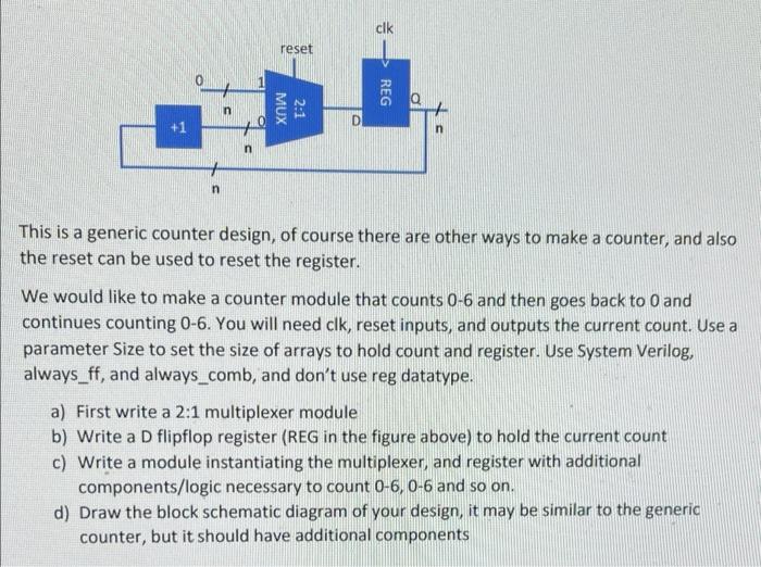Solved This is a generic counter design, of course there are | Chegg.com