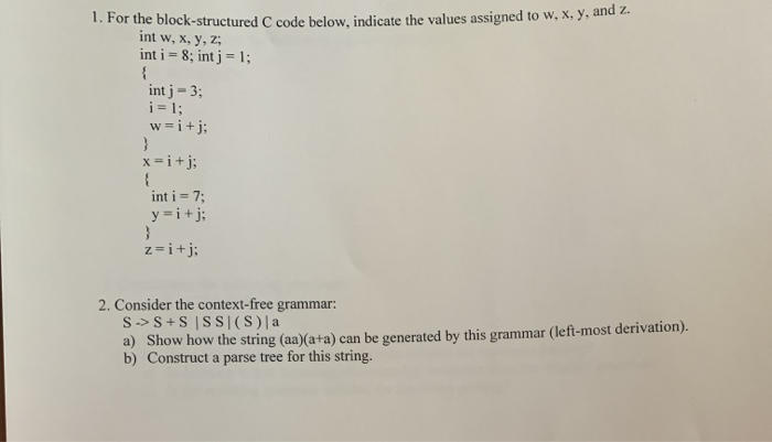 Solved 1. For The Following SDD, Give Annotated Parse Trees | Chegg.com