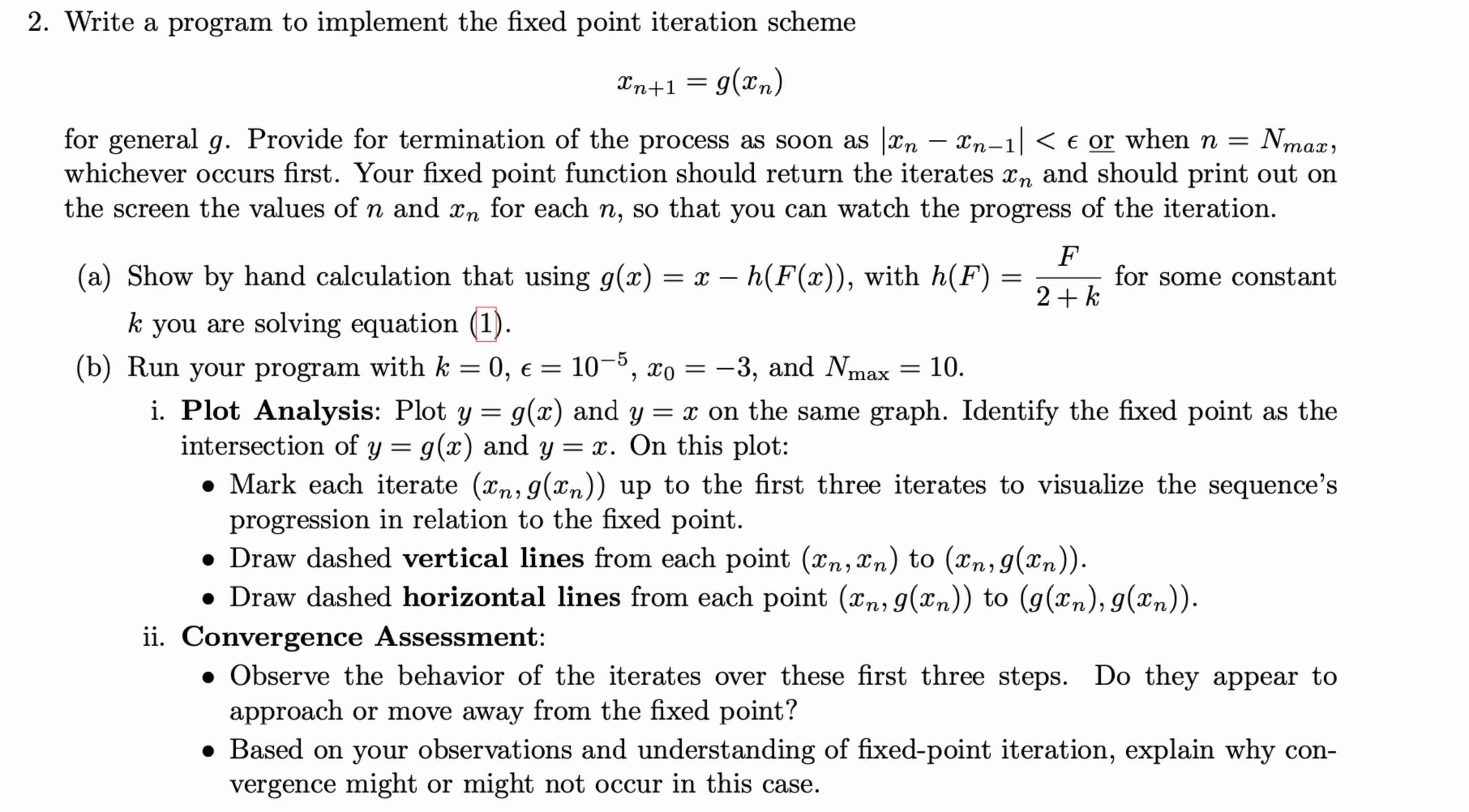 Solved Write a program to ﻿implement the fixed point | Chegg.com