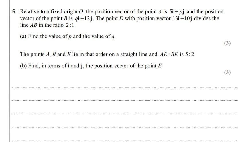 Solved 5 Relative To A Fixed Origin O The Position Vector