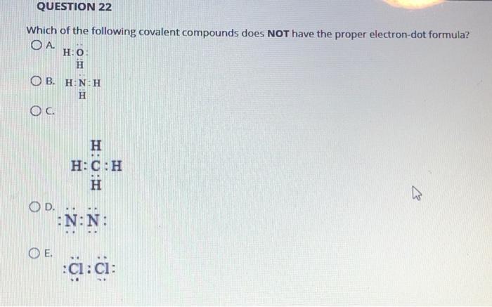 Solved Which of the following covalent compounds does NOT | Chegg.com