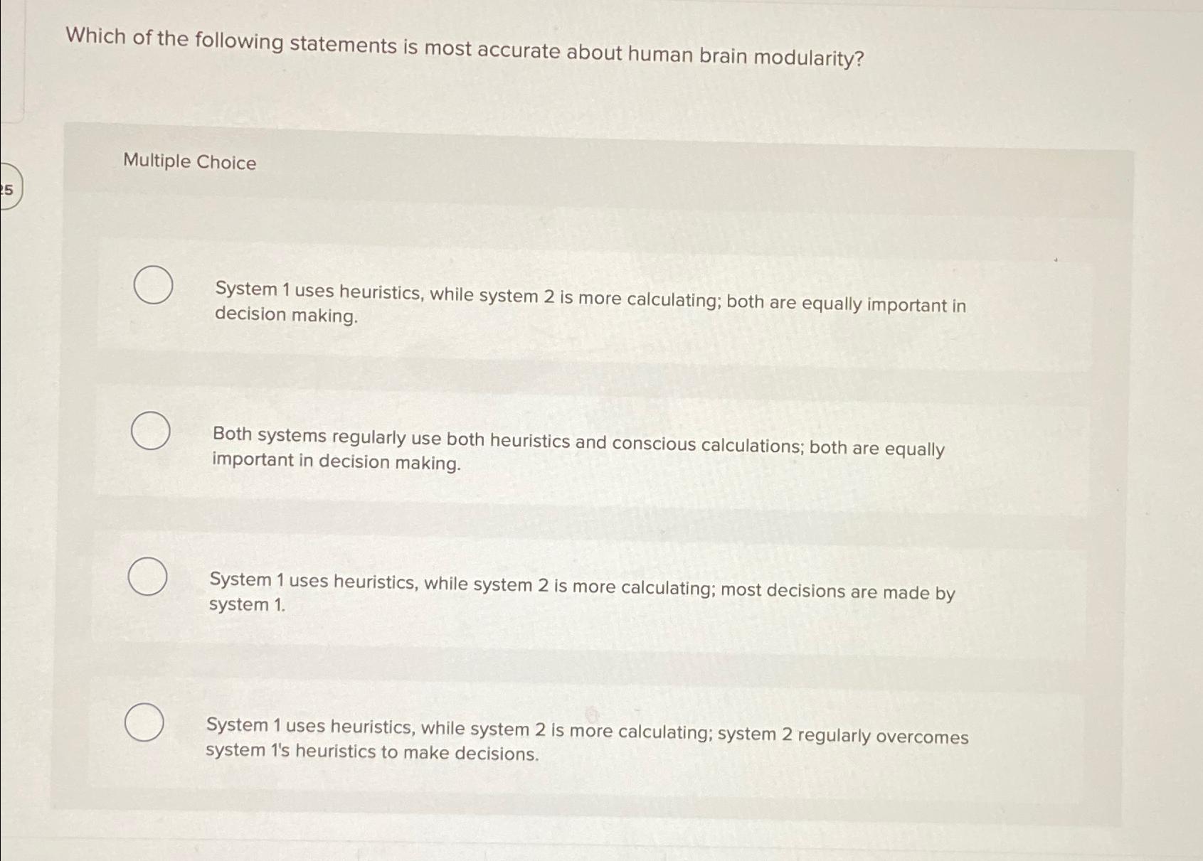 Solved Which of the following statements is most accurate | Chegg.com