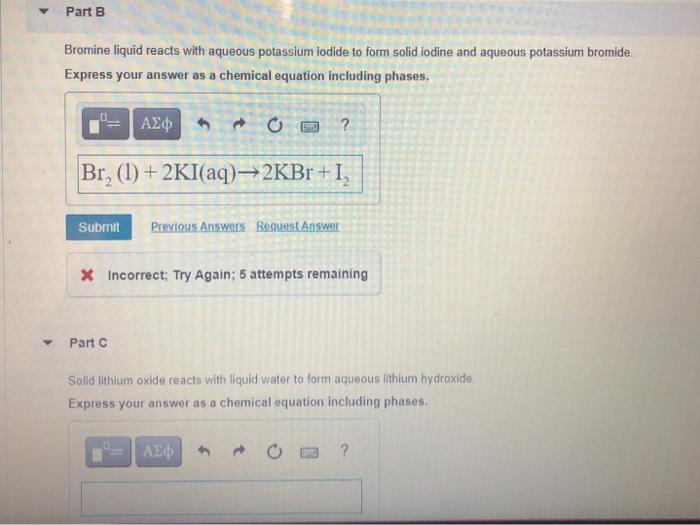 Solved Part A Solid magnesium reacts with aqueous copper(l)