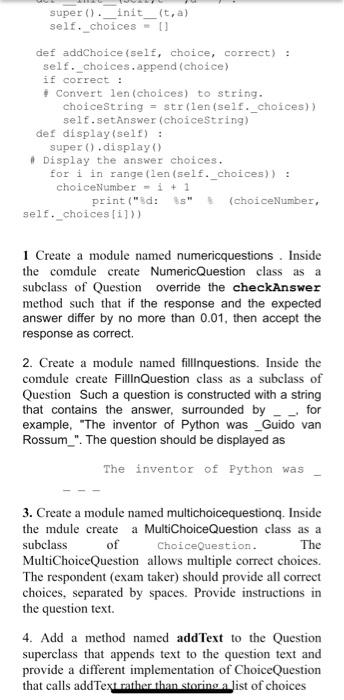 Solved Consider the following class diagram and the | Chegg.com