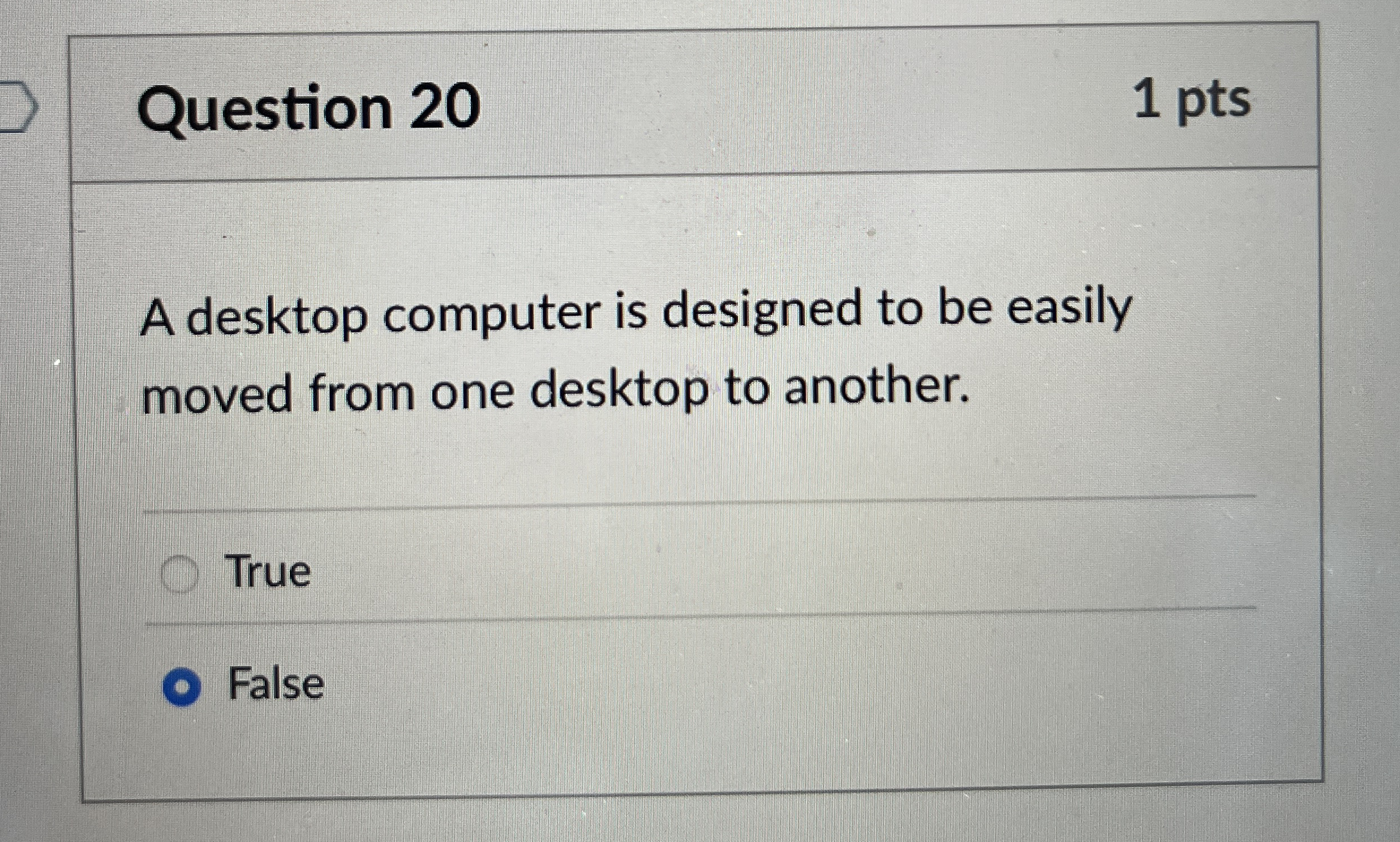 Solved Question 201 ﻿ptsA desktop computer is designed to be