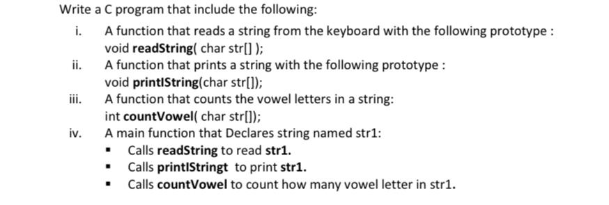 Solved Write a C program that include the following:i. ﻿A | Chegg.com