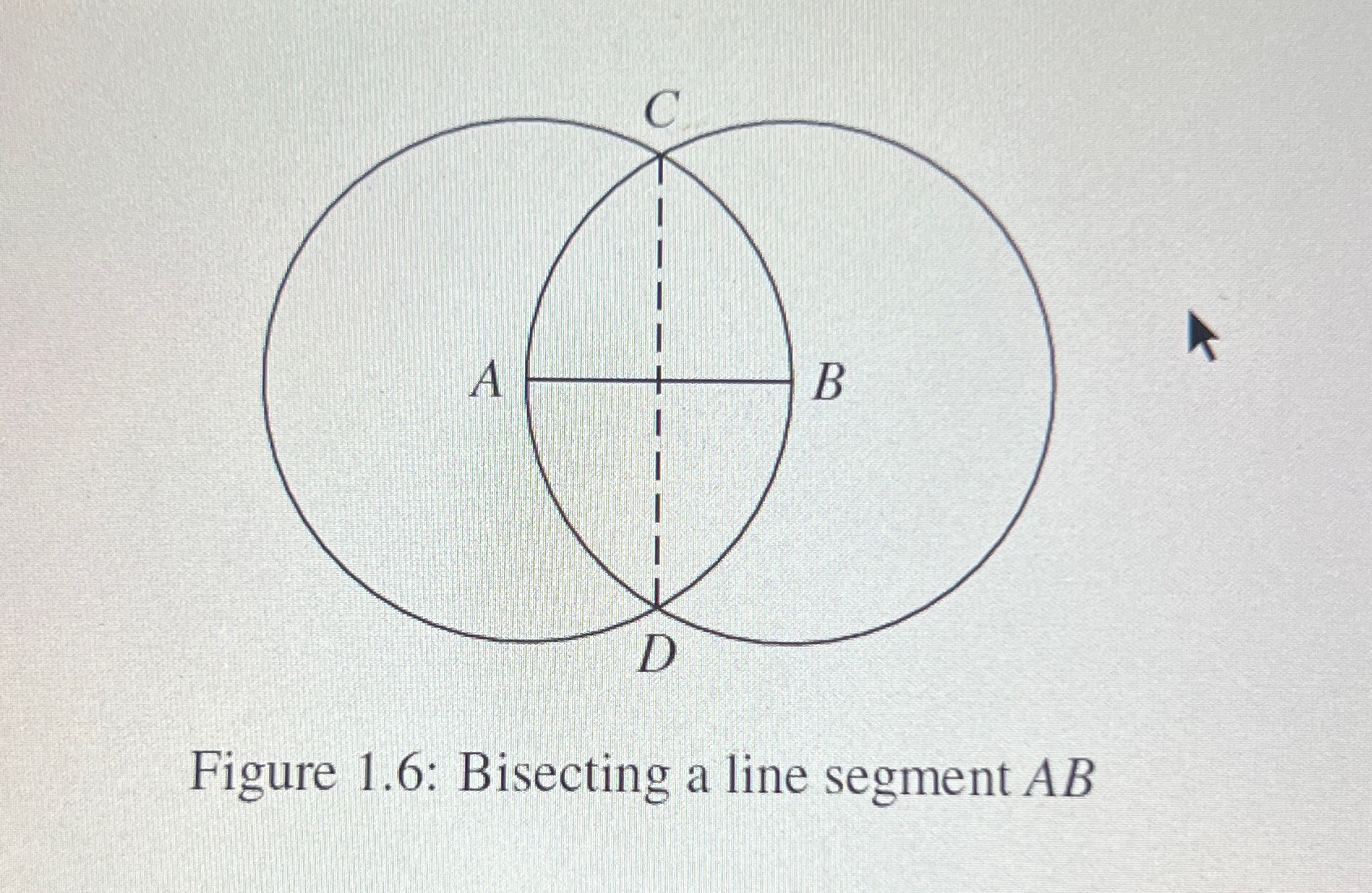 Solved Given a line segment AB ﻿we learned how to bisect it. | Chegg.com