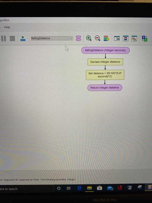 Solved gorithm - Help falling Distance falling Distance | Chegg.com