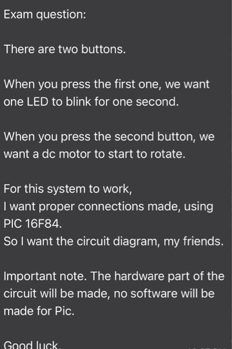 Exam question: There are two buttons. When you press | Chegg.com