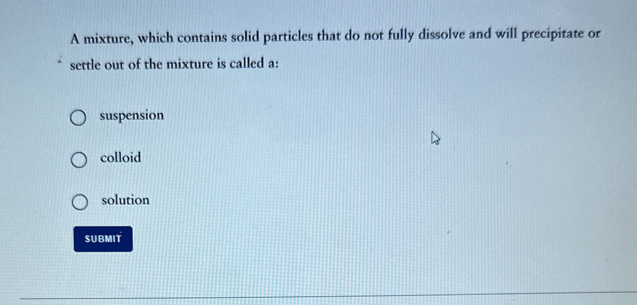 Solved A mixture, which contains solid particles that do not | Chegg.com