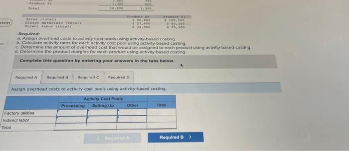 1 Required: A. Assign Overhead Costs To Activity Cost | Chegg.com