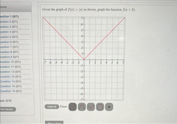 Solved Given The Graph Of Fx∣x∣ As Shown Graph The 5562