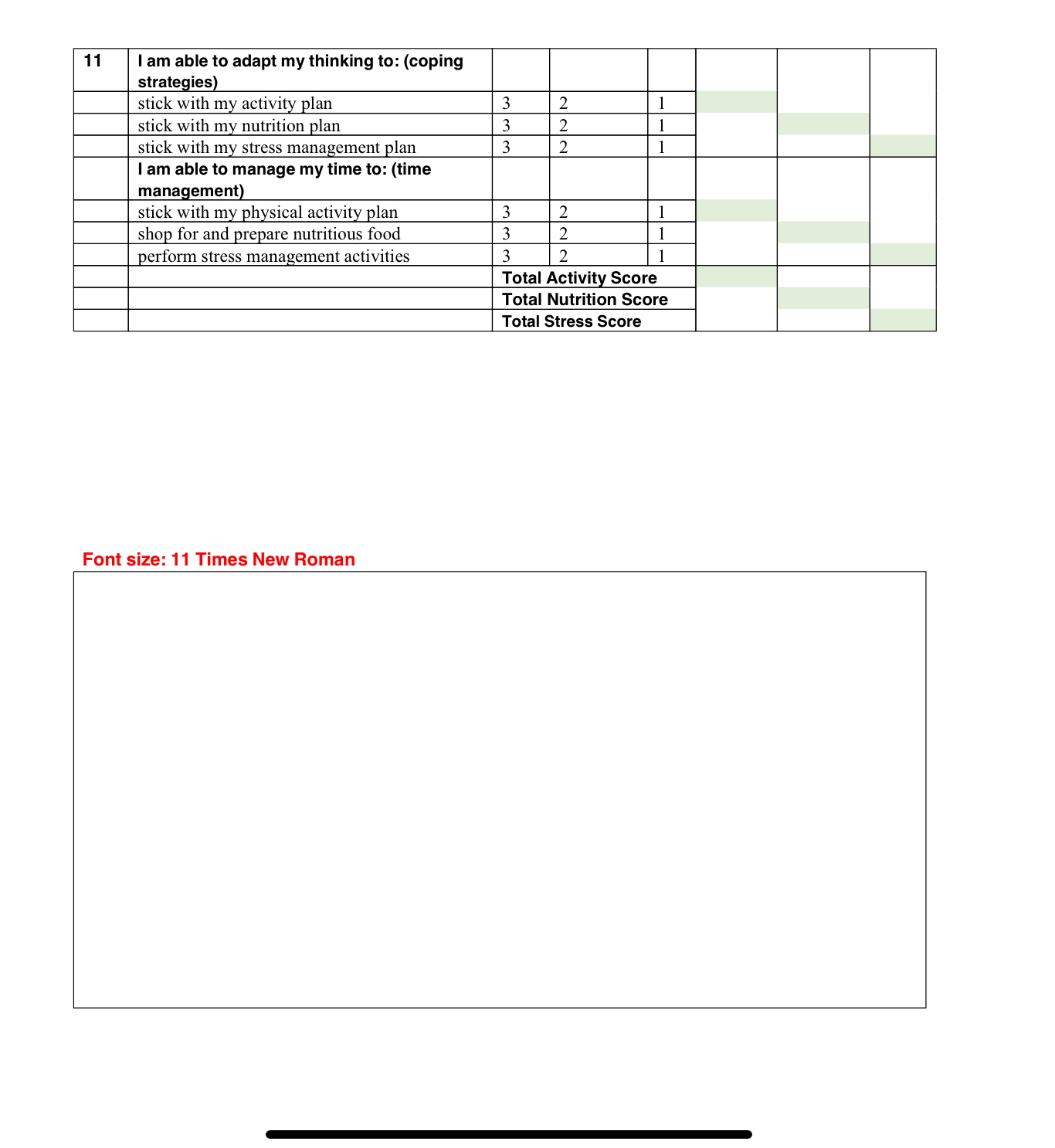 Lab 3A: Self-management skill questionnaire (Concept | Chegg.com