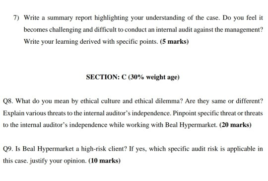 Solved Note: Instructions For Section B And C. Read The Case | Chegg.com