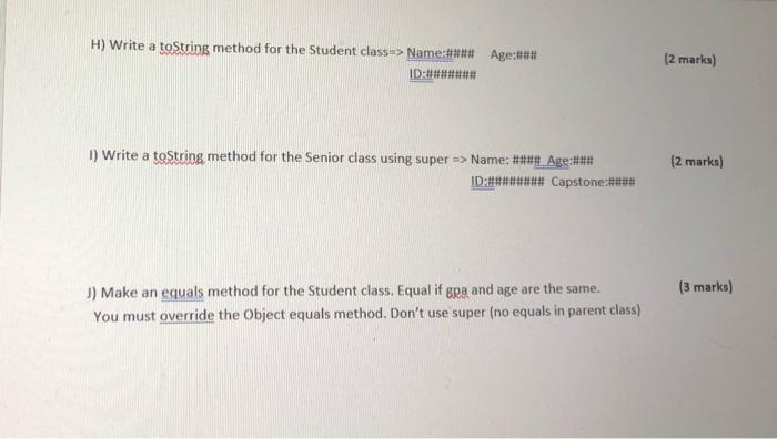 Solved Class Diagrams Person String name: private int age; | Chegg.com