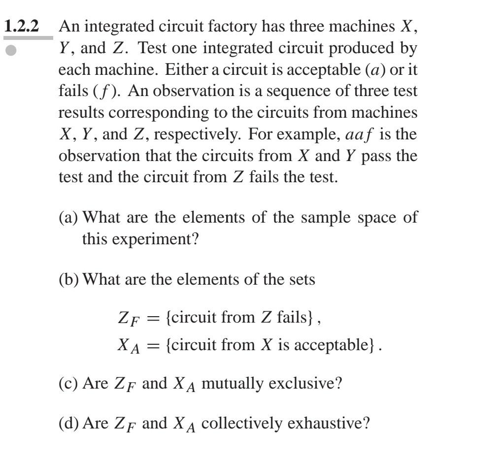 Solved An integrated circuit factory has three machines X,