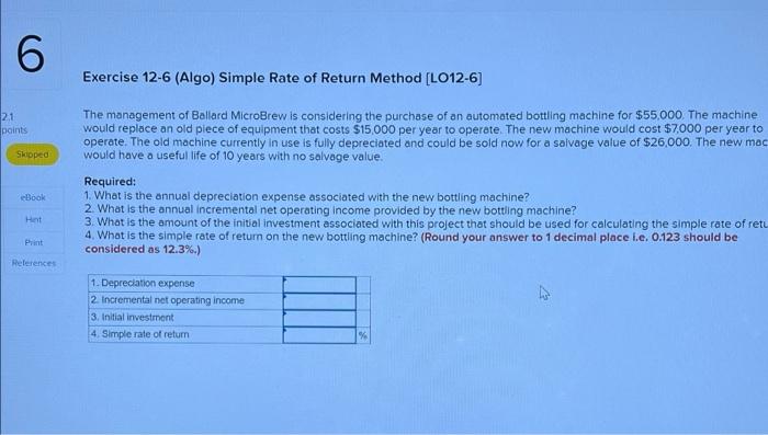 Solved Chapter 12 Graded Homework Saved 5 Exercise 12-5 | Chegg.com