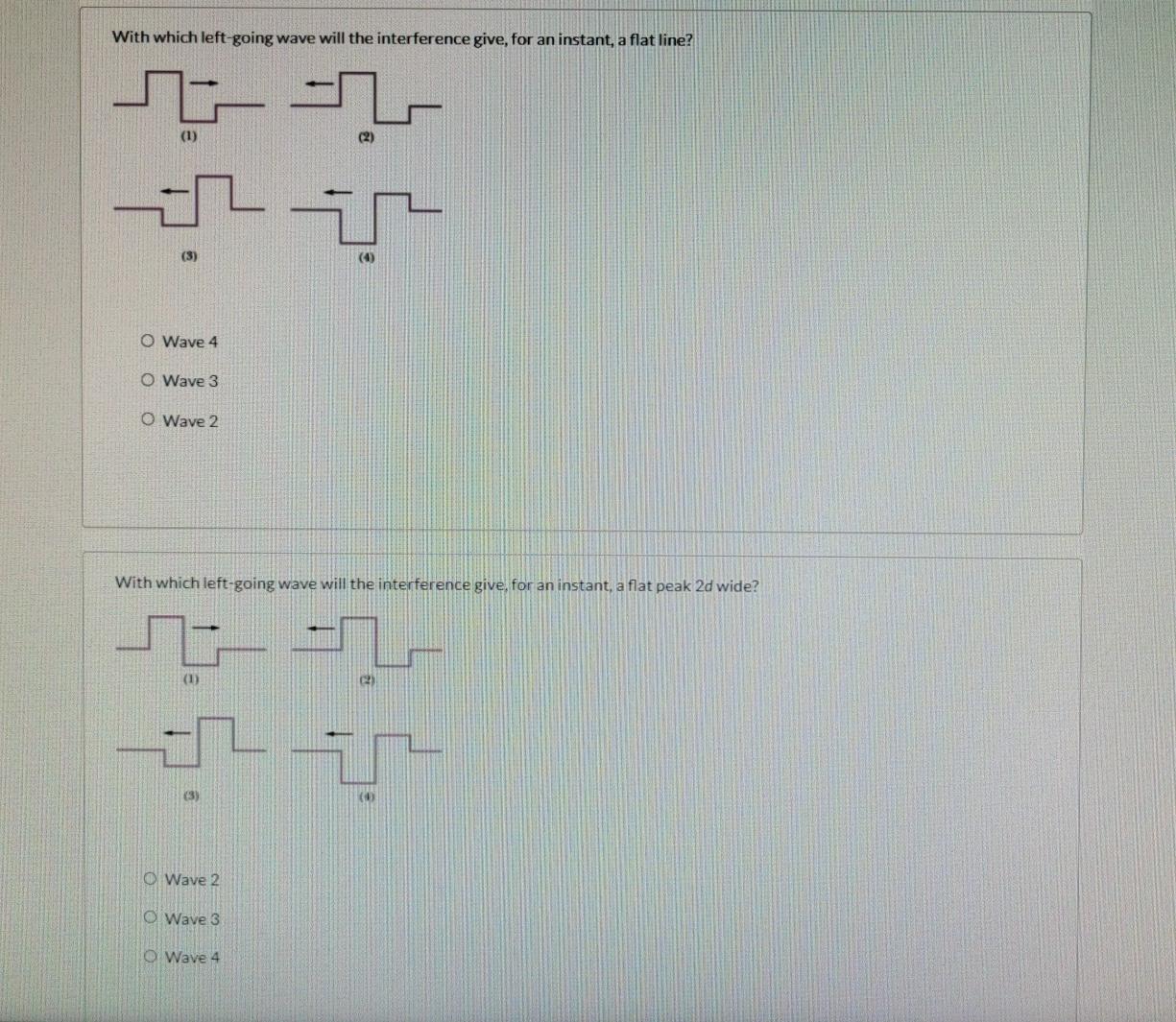 Solved In the figure, wave 1 consists of a rectangular peak | Chegg.com