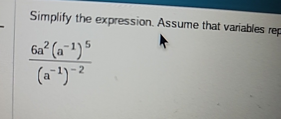 Solved Simplify the expression. Assume that variables | Chegg.com