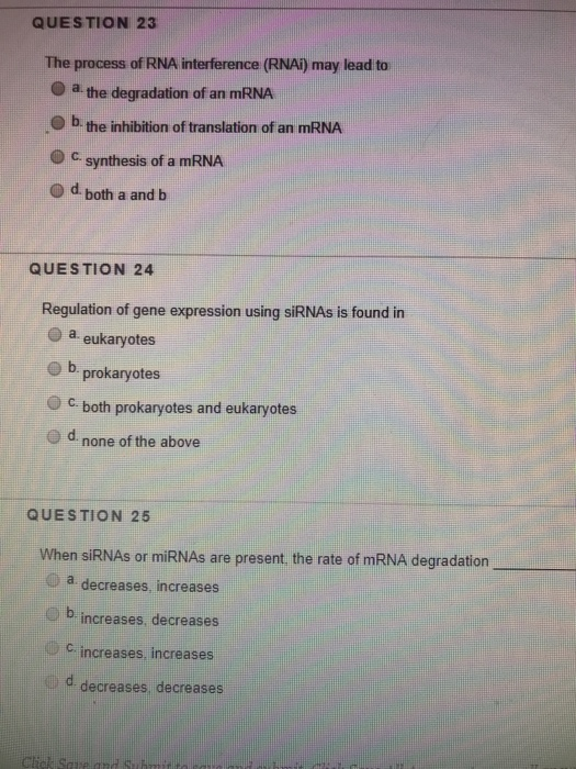 Solved QUESTION 23 The process of RNA interference (RNAI) | Chegg.com