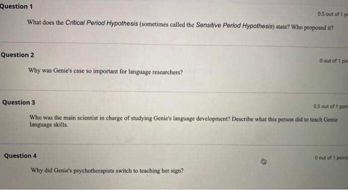 which two variables does the critical period hypothesis directly link