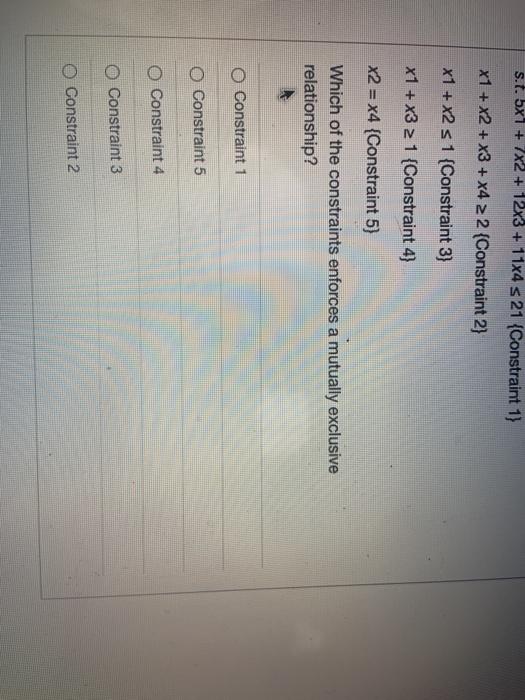 Solved A firm has prepared the following binary integer | Chegg.com