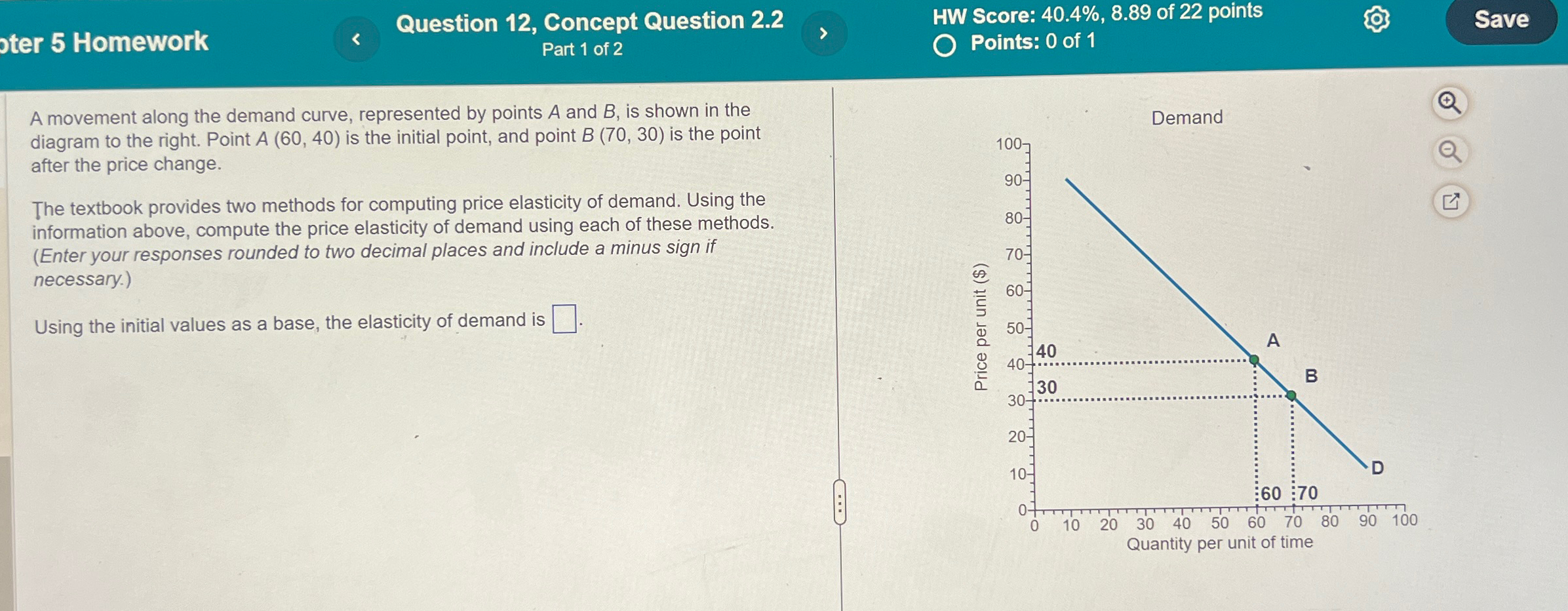 Solved A movement along the demand curve, represented by | Chegg.com