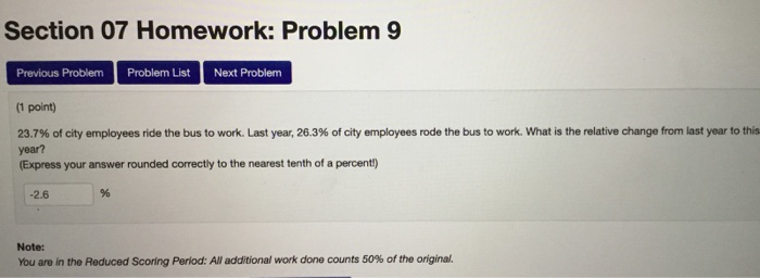 Solved Section 07 Homework: Problem 9 Previous Problem | Chegg.com