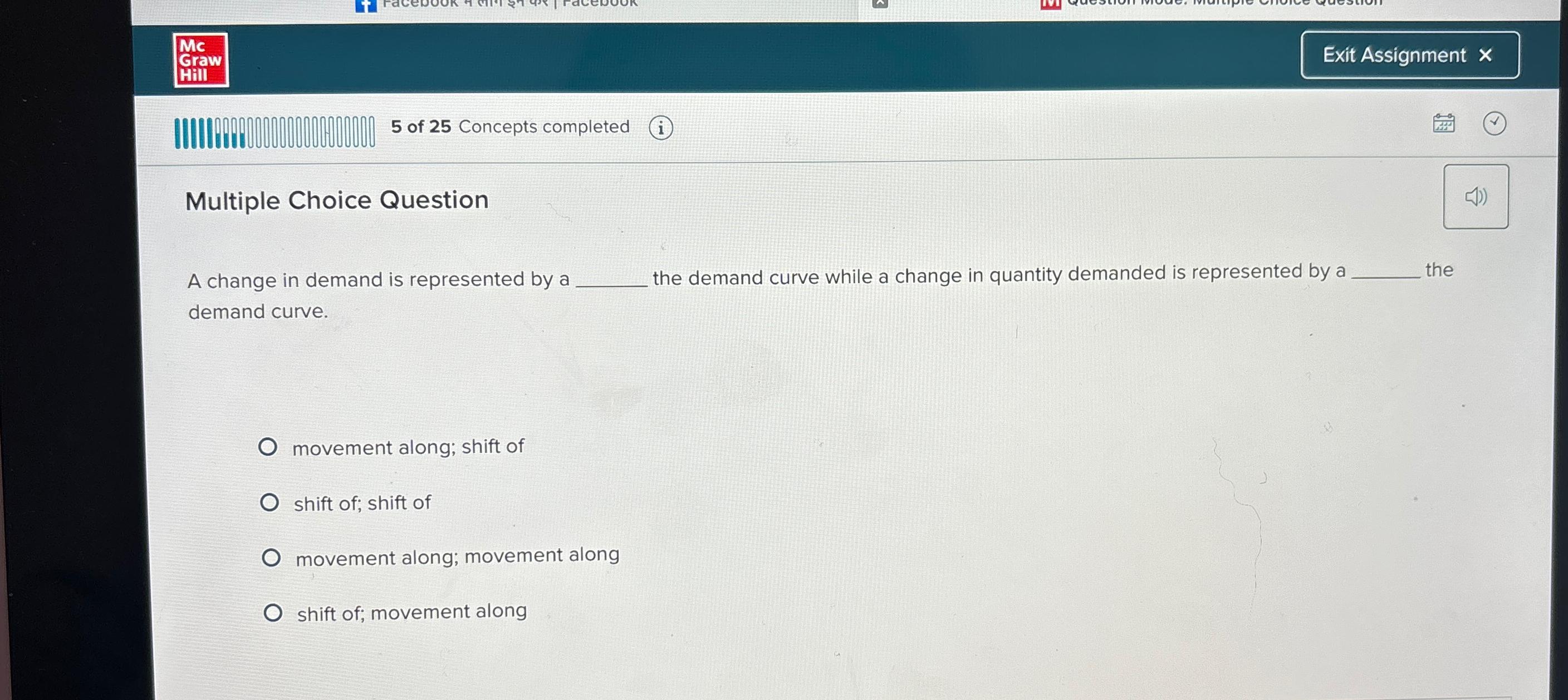 Solved McGrawMultiple Choice QuestionA change in demand is | Chegg.com