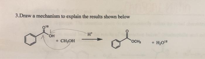 Solved 3.Draw a mechanism to explain the results shown below | Chegg.com