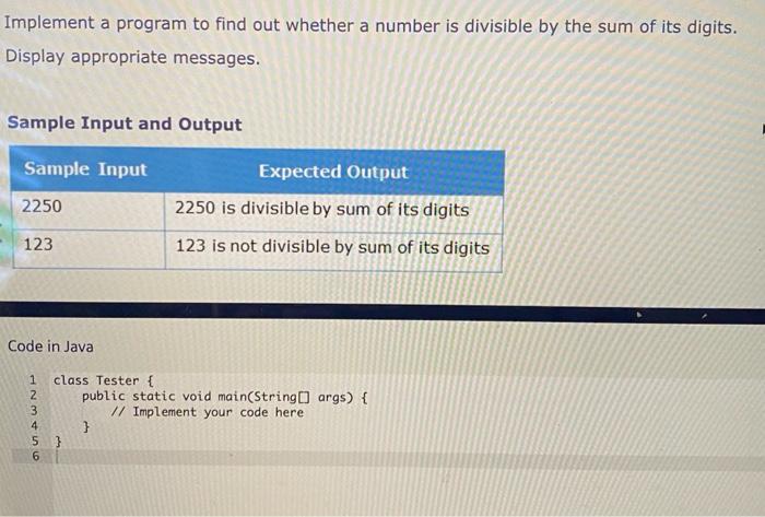 Solved Implement a program to find out whether a number is | Chegg.com