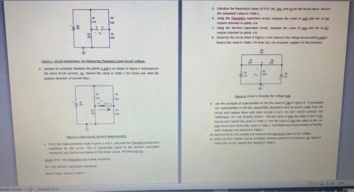 Solved Experiment #4- Thevenin And Norton Equivalent | Chegg.com