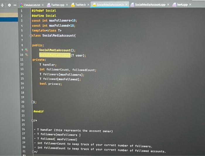 Solved 3. Derive a class called Twitter from | Chegg.com