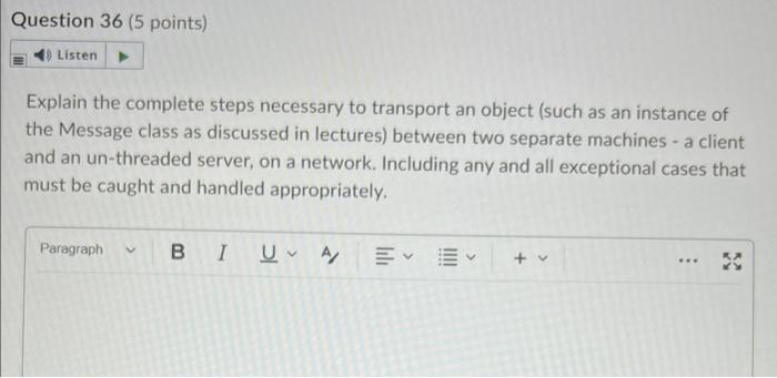Solved Explain the complete steps necessary to transport an | Chegg.com