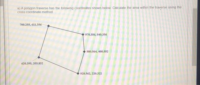 solved-a-a-polygon-traverse-has-the-following-coordinates-chegg