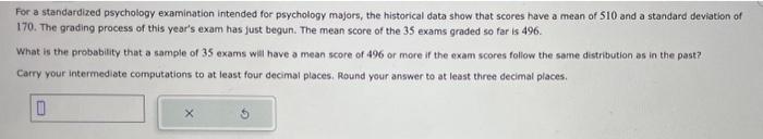 Solved For a standardized psychology examination intended | Chegg.com