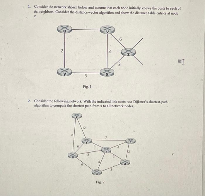 Solved 1. Consider The Network Shown Below And Assume That | Chegg.com